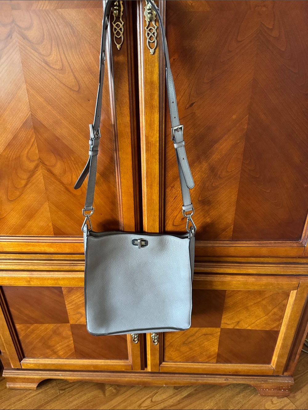 Michael Kors  Taupe Leather Crossbody Bag - Adjustable Strap